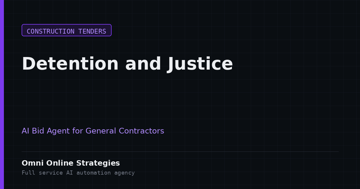 AI Bid Agent for Detention and Justice Facility Construction Solicitations