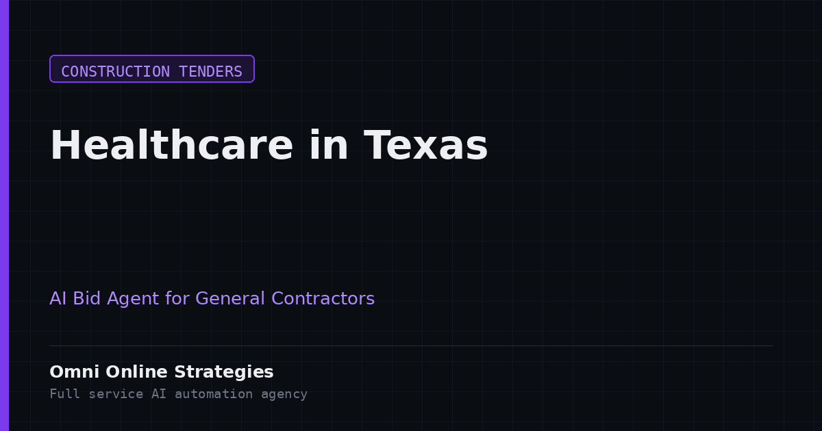 AI Bid Agent for Healthcare Construction Bids in Texas