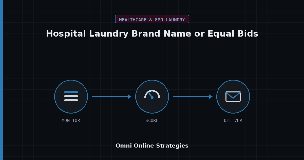 AI Bid Agent for Hospital Laundry Equipment Brand Name or Equal Bids