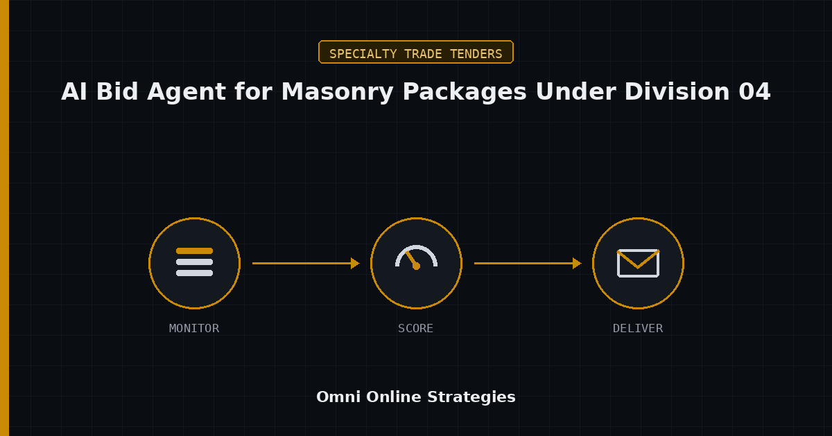 AI Bid Agent for Masonry Packages Under Division 04, Built for Masonry Subcontractors