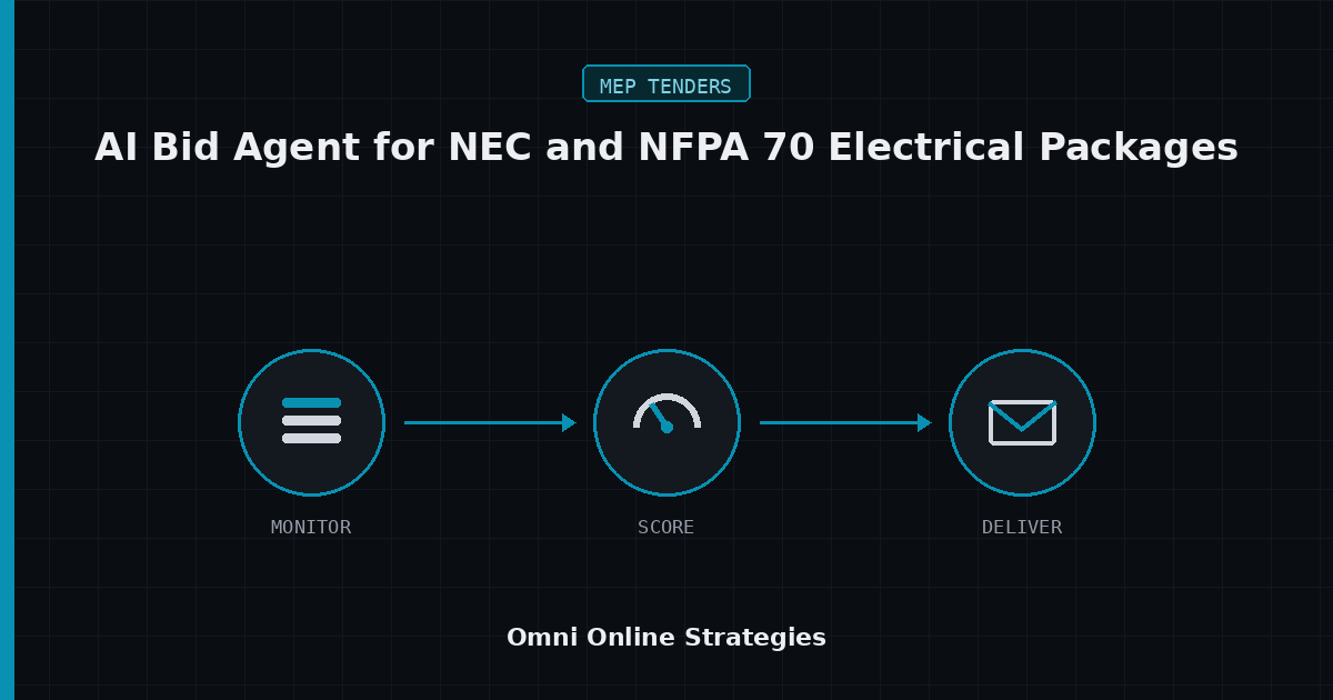 AI Bid Agent for NEC and NFPA 70 Electrical Packages, Built for Electrical Subcontractors