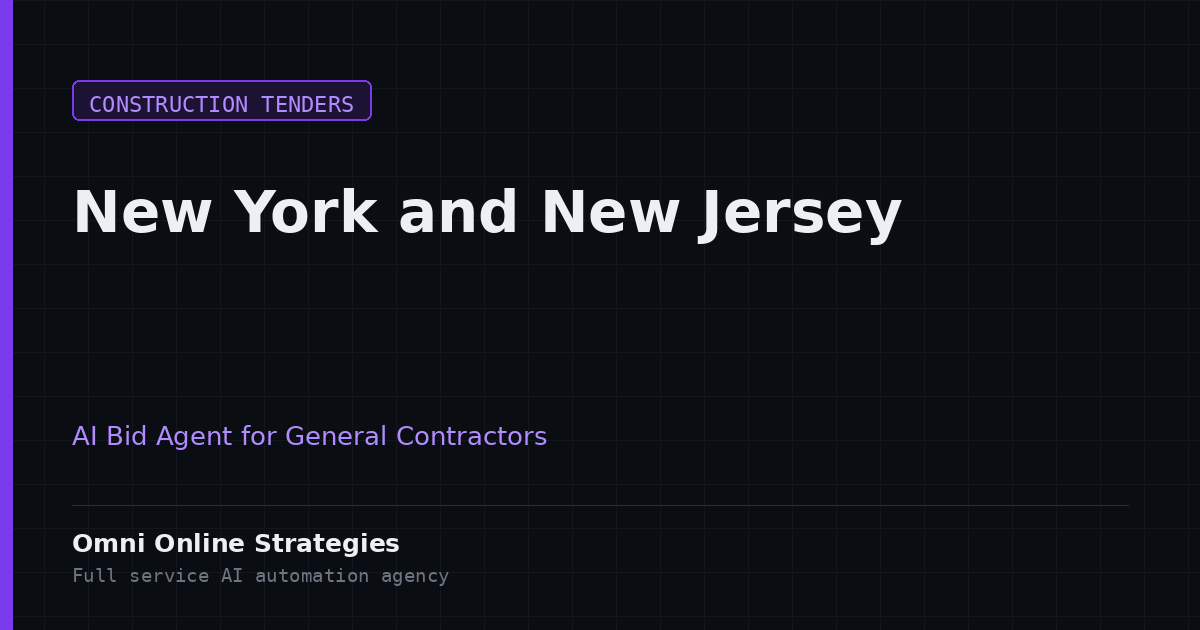 AI Bid Agent for New York and New Jersey Public Construction Tenders