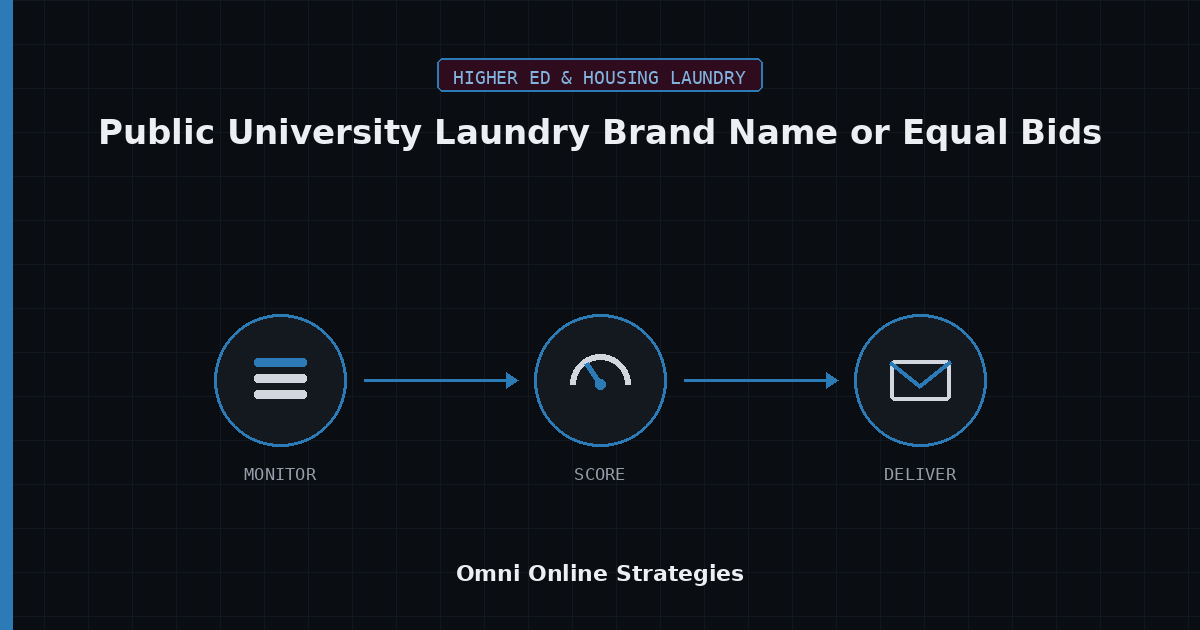 AI Bid Agent for Public University Laundry Brand Name or Equal Bids