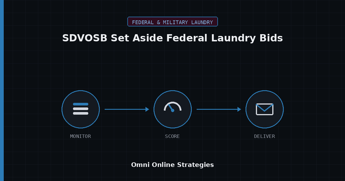 AI Bid Agent for SDVOSB Set Aside Federal Laundry Equipment Bids