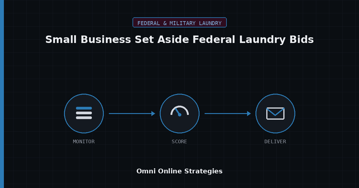 AI Bid Agent for Small Business Set Aside Federal Laundry Equipment Bids