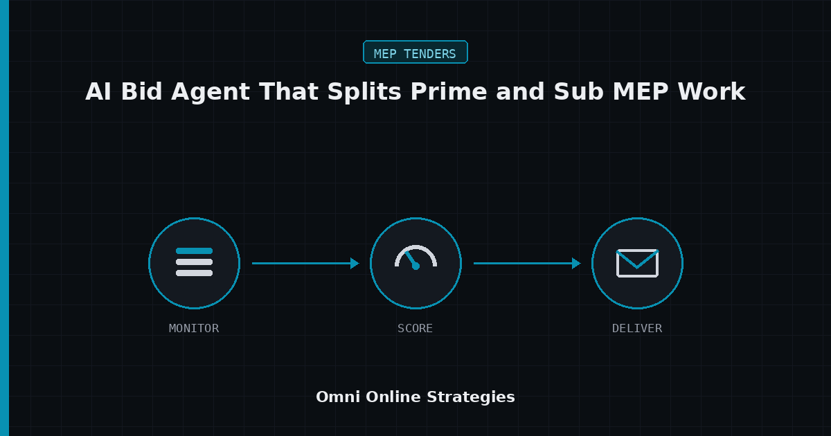 AI Bid Agent That Splits Prime MEP Work and Sub MEP Packages for Subcontractors