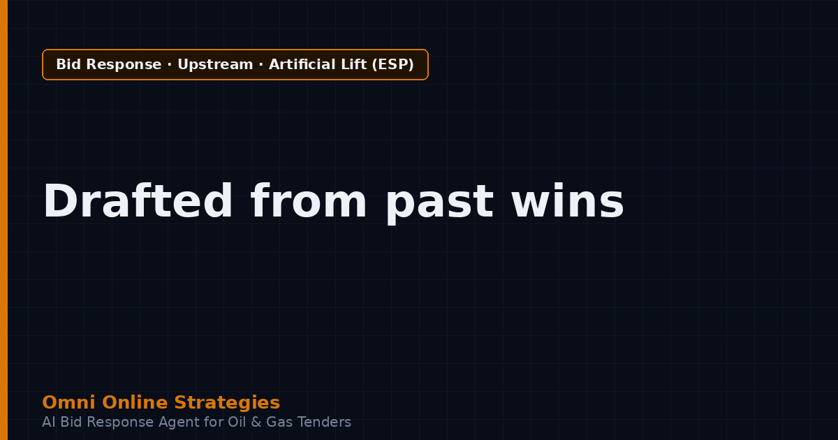 AI Bid Agent That Drafts Winning ESP Tender Responses