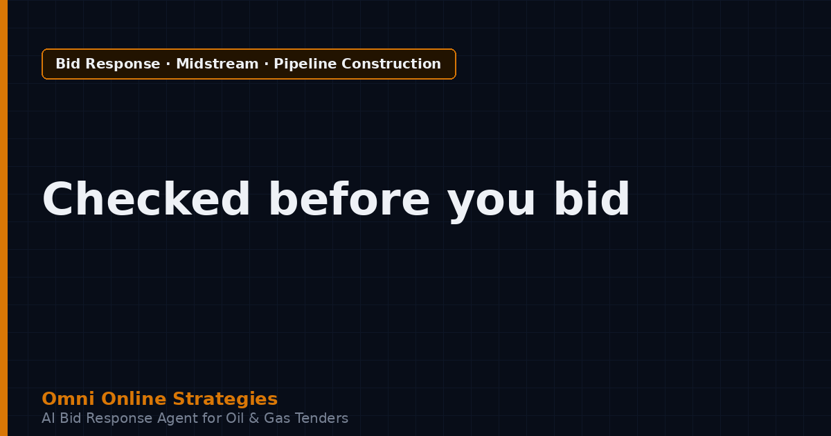 AI Bid Agent That Verifies Welding and Inspection Certifications in Pipeline Tenders