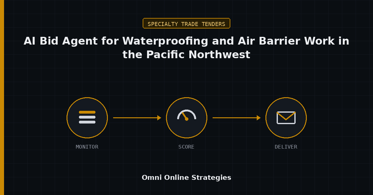 AI Bid Agent for Waterproofing and Air Barrier Work in the Pacific Northwest