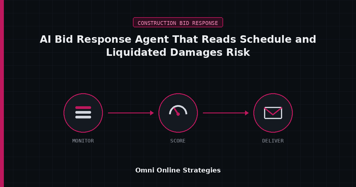 AI Bid Response Agent That Reads Schedule and Liquidated Damages Risk Into a Go or No Go Call