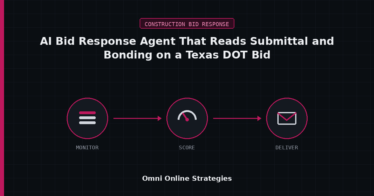 AI Bid Response Agent That Reads Submittal and Bonding Requirements on a Texas DOT Bid