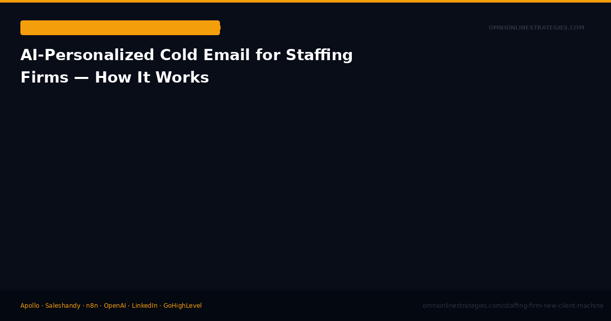 AI-Personalized Cold Email for Staffing Firms — How OpenAI Writes Each Email
