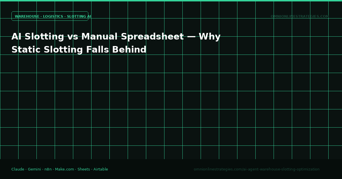 AI Slotting vs Manual Spreadsheet — Why Static Slotting Falls Behind