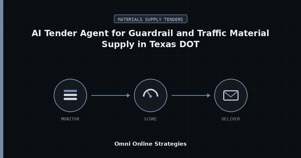 AI Tender Agent for Guardrail and Traffic Material Supply in Texas DOT