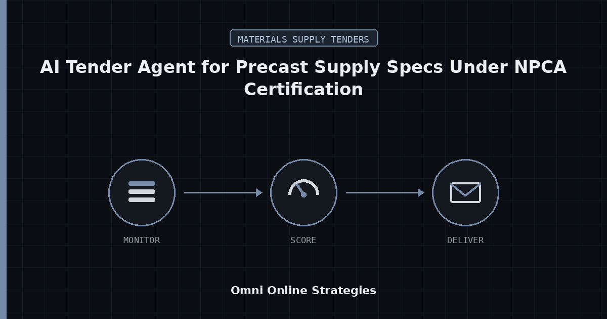 AI Tender Agent That Reads Precast Supply Specs Under NPCA Certification