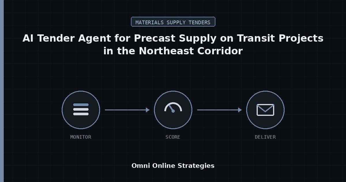 AI Tender Agent for Precast Supply on Transit Projects in the Northeast Corridor
