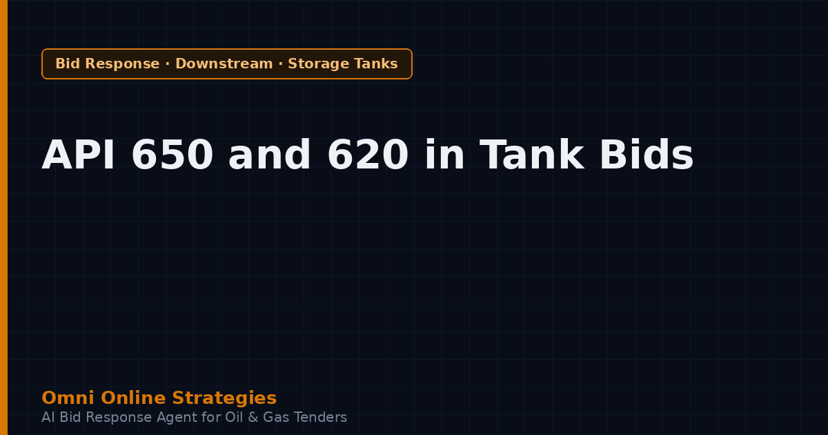 API 650 and API 620 Compliance in Storage Tank Tenders