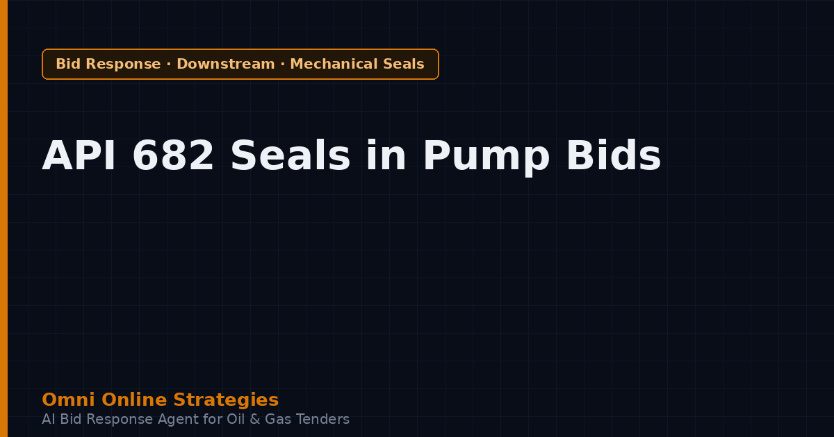 API 682 Sealing Requirements in Process Pump Tenders