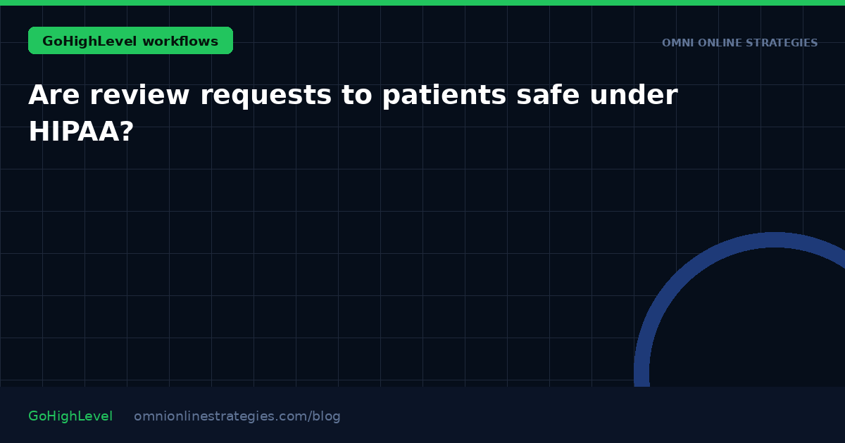 Are review requests to patients safe under HIPAA?