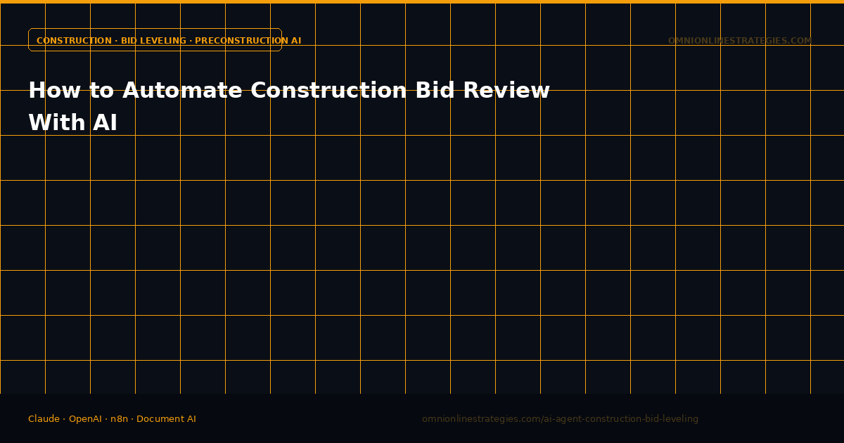 How to Automate Construction Bid Review With AI