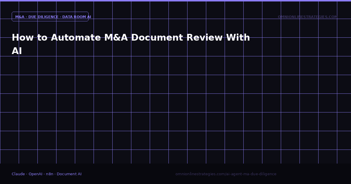 How to Automate M&A Document Review With AI