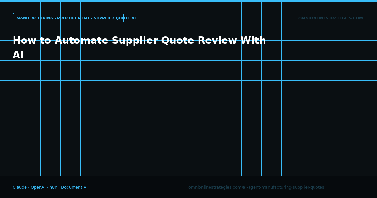 How to Automate Supplier Quote Review With AI