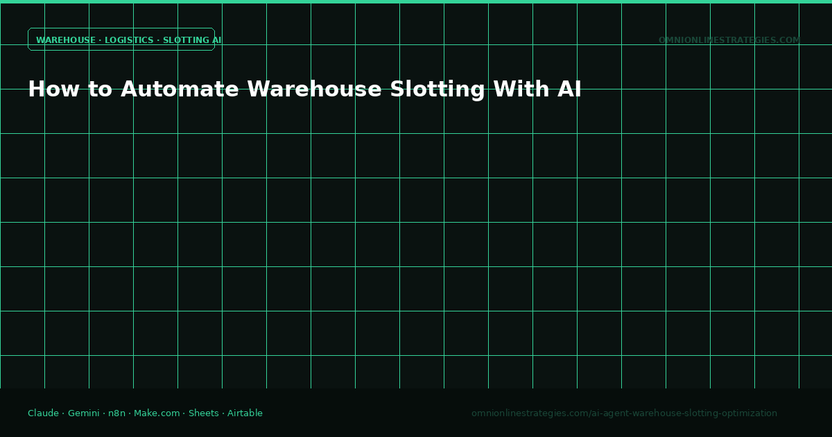 How to Automate Warehouse Slotting With AI
