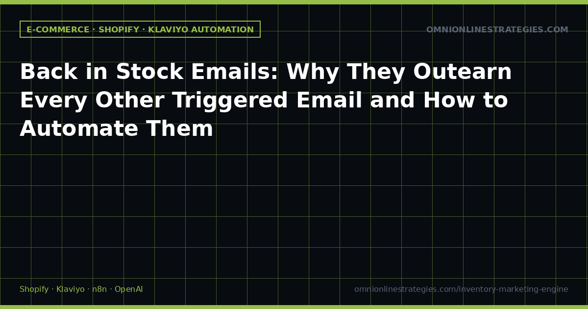 Back in Stock Emails: Why They Outearn Every Other Triggered Email and How to Automate Them