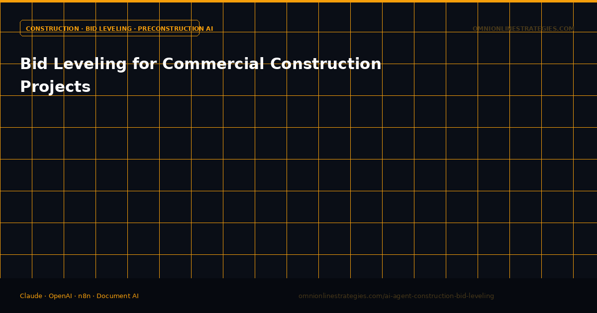 Bid Leveling for Commercial Construction Projects