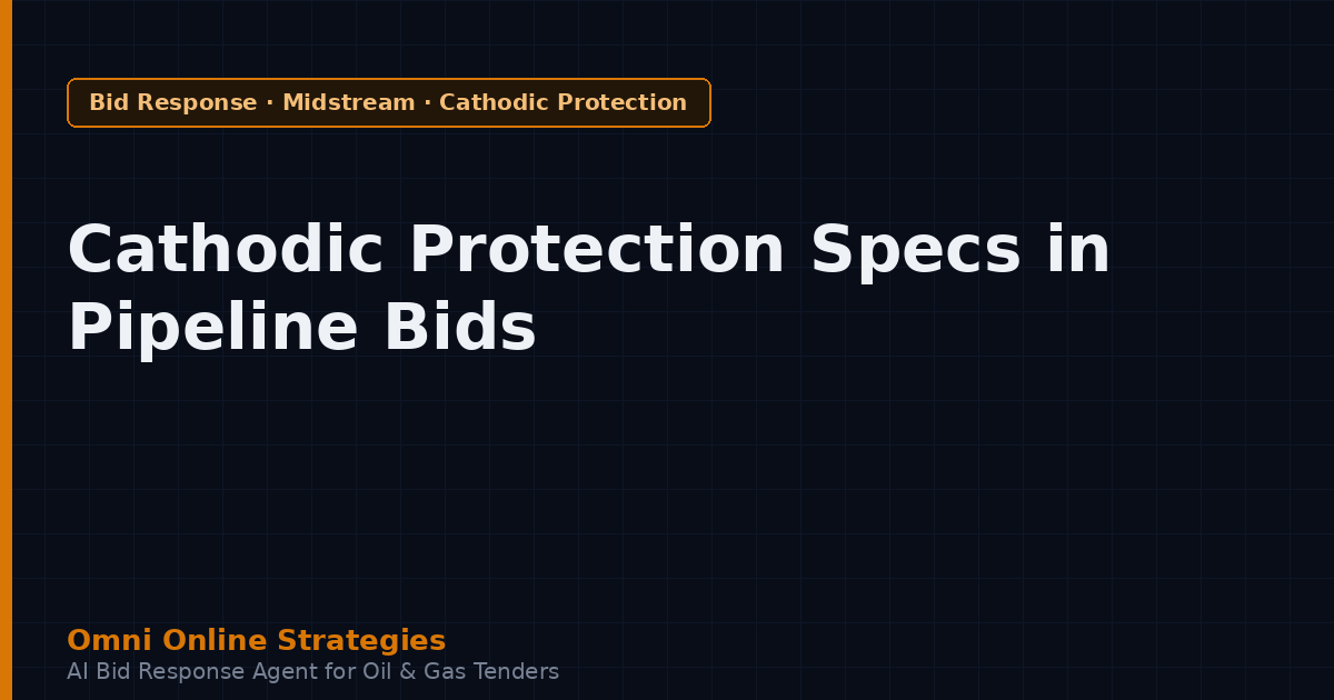 The Cathodic Protection Design Specs Hidden in Pipeline Tenders