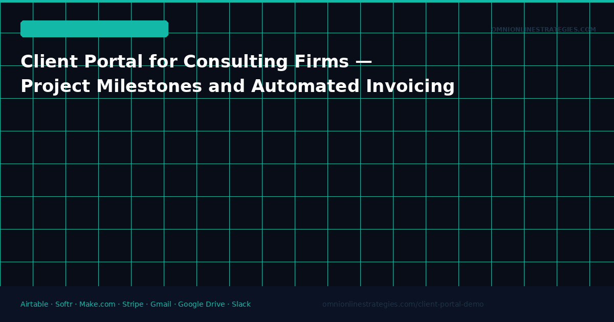 Client Portal for Consulting Firms — Project Milestones, Deliverables, and Invoicing
