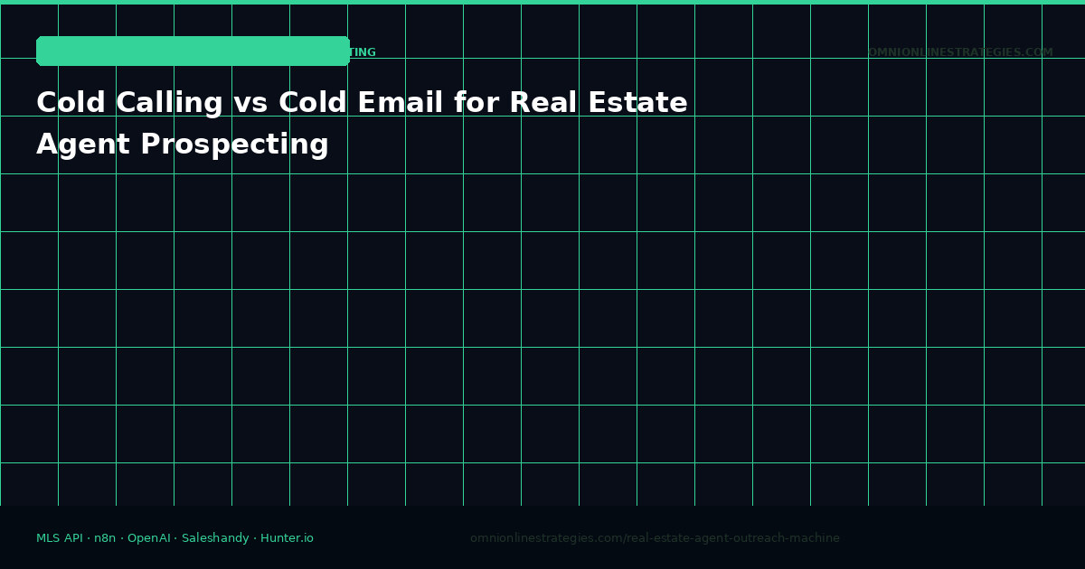 Cold Calling vs Cold Email for Real Estate Agent Prospecting — Which Is More Effective