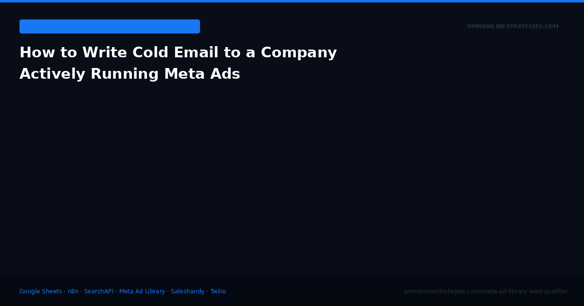 How to Write Cold Email to a Company Actively Running Meta Ads