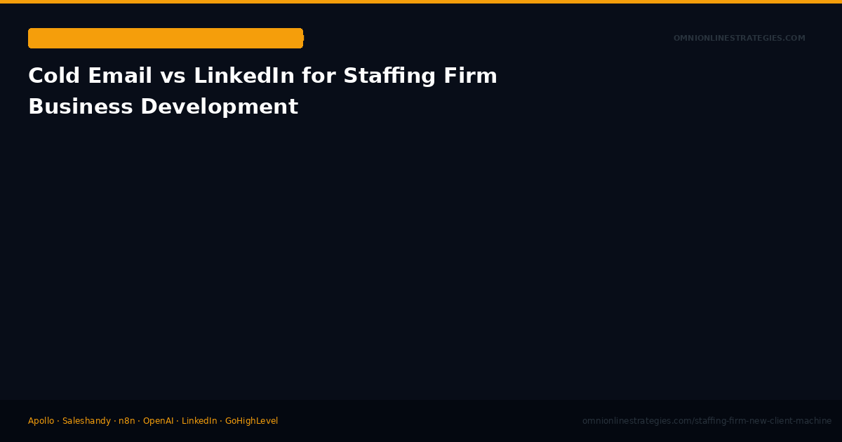 Cold Email vs LinkedIn for Staffing Firm Business Development