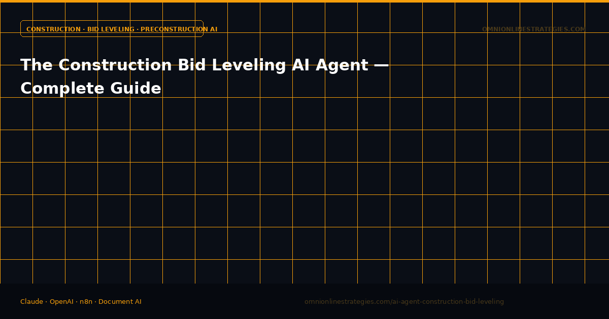 The Construction Bid Leveling AI Agent — Complete Guide