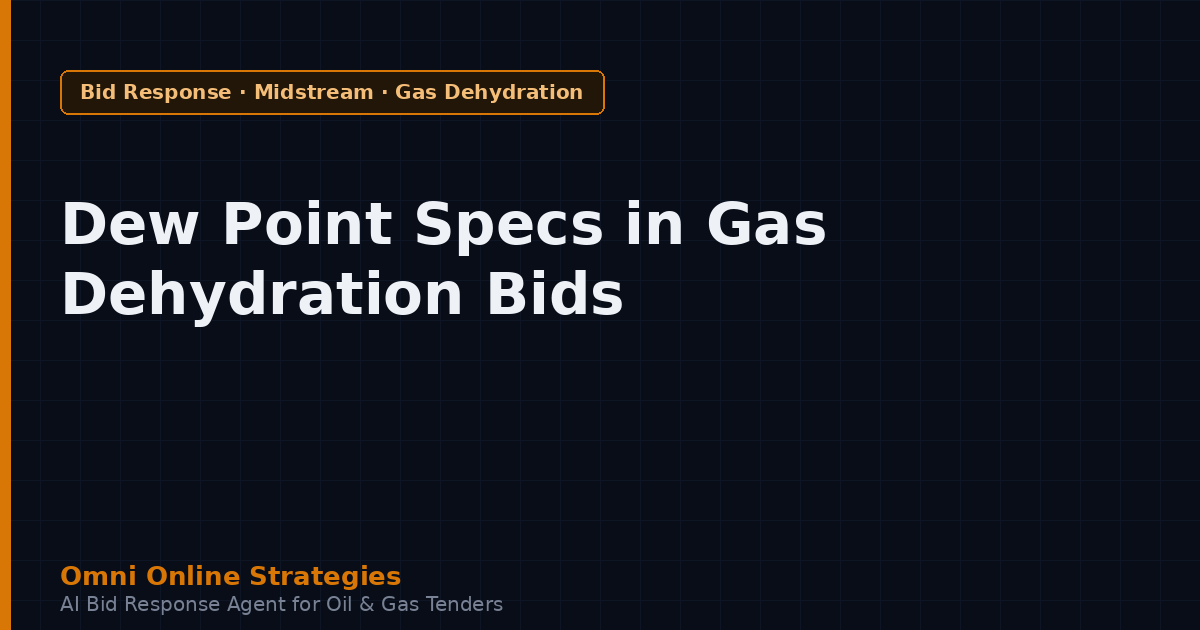 The Dew Point and Moisture Specs That Decide Gas Dehydration (TEG) Unit Bids