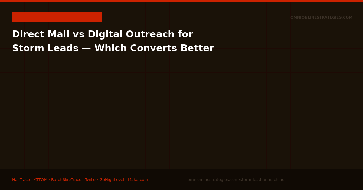 Direct Mail vs Digital Outreach for Storm Damage Leads — Which Works Better