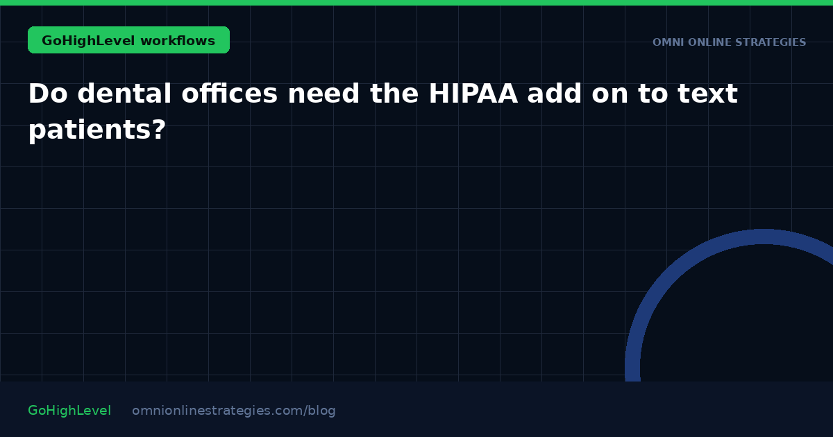 Do dental offices need the HIPAA add on to text patients?