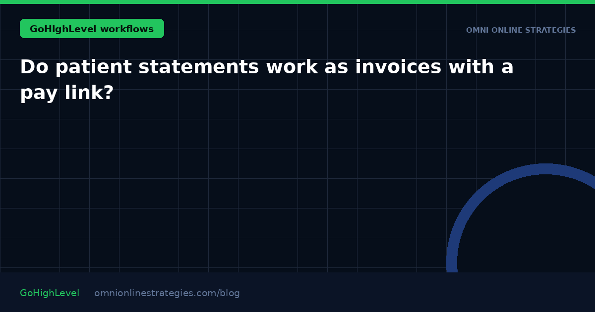 Do patient statements work as invoices with a pay link?