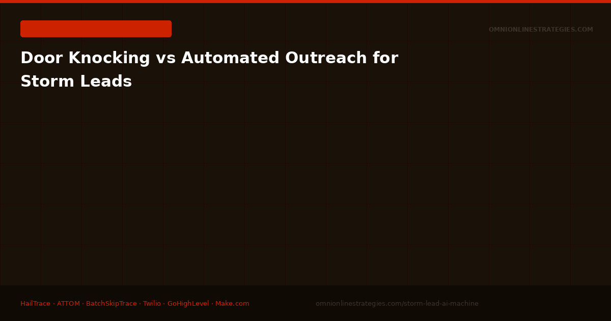 Door Knocking vs Automated Storm Outreach — Which Converts Better