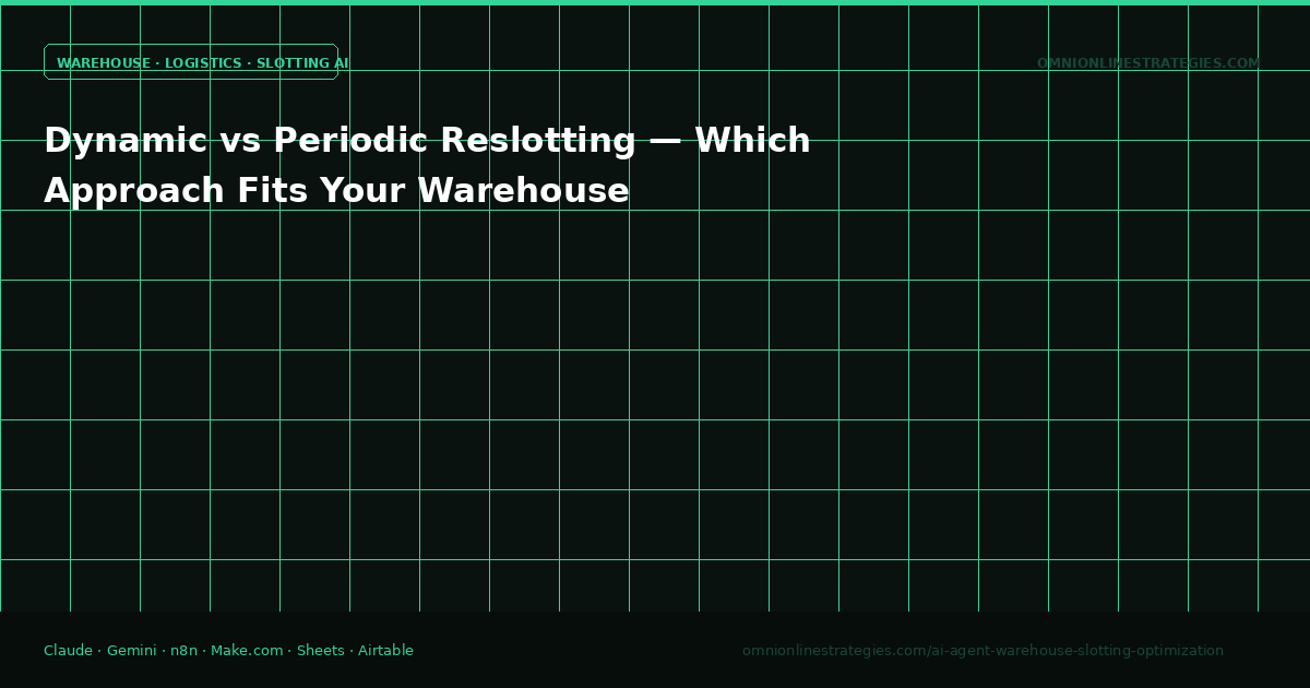 Dynamic vs Periodic Reslotting — Which Approach Fits Your Warehouse