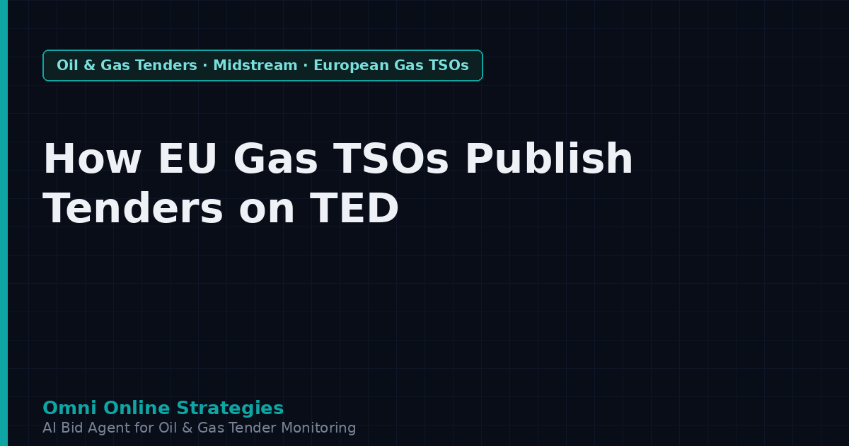 How European Gas Transmission Operators Publish Equipment Tenders on TED