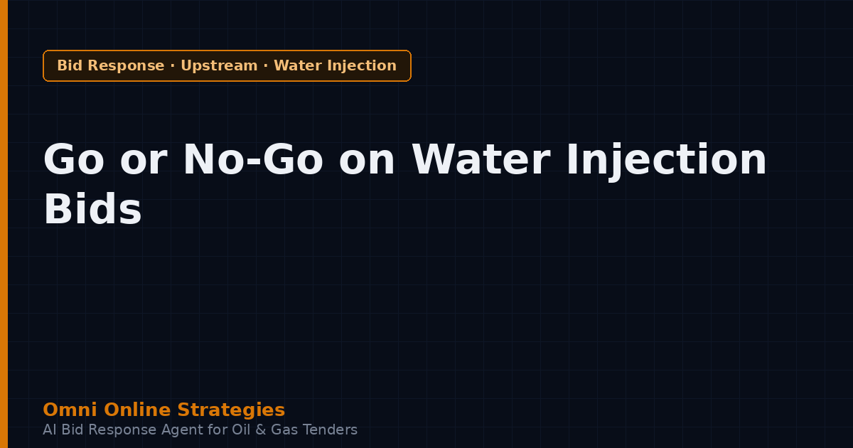 Go or No-Go on Produced Water and Water Injection Equipment Tenders