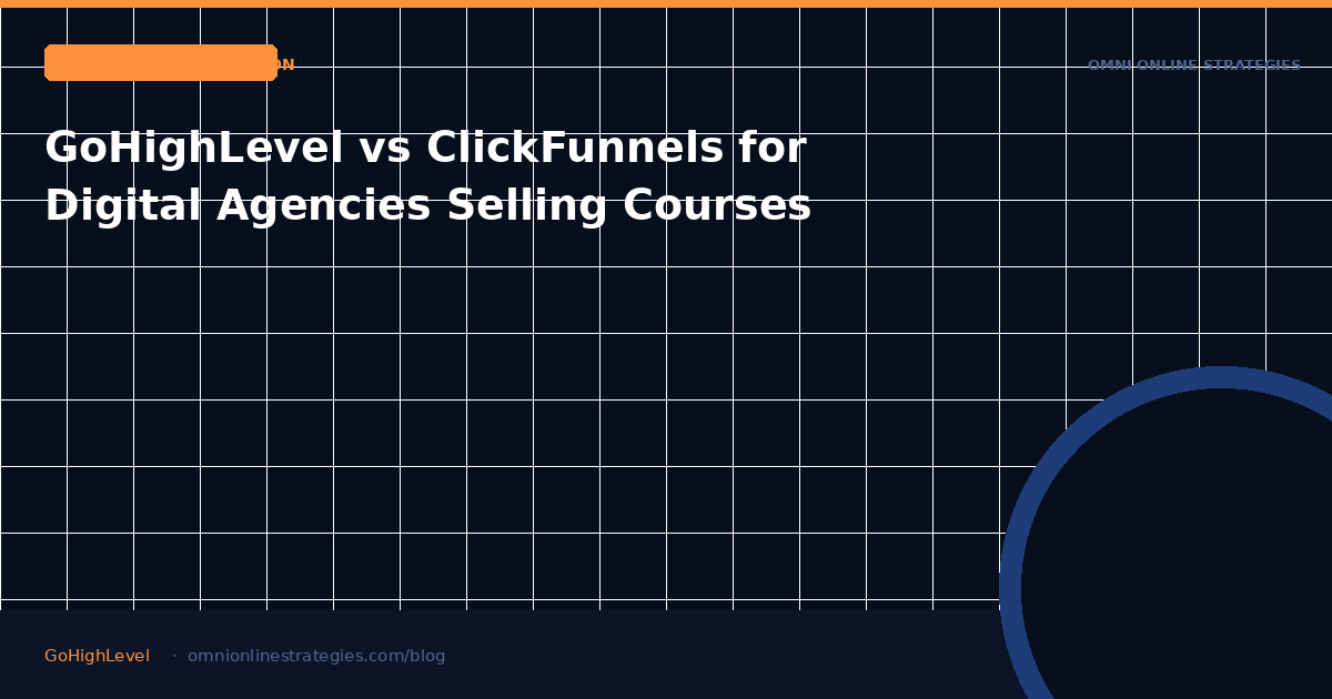 GoHighLevel vs ClickFunnels for Digital Agencies Selling Courses — Omni Online Strategies GoHighLevel guide