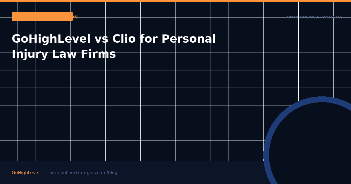GoHighLevel vs Clio for Personal Injury Law Firms
