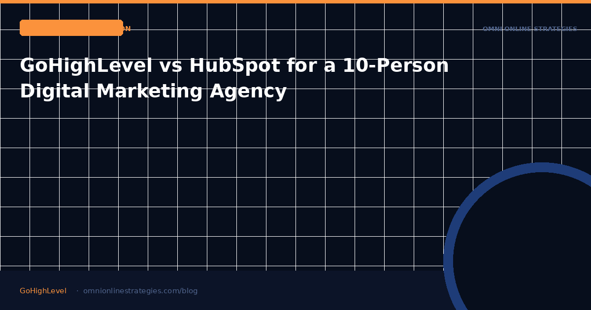 GoHighLevel vs HubSpot for a 10-Person Digital Marketing Agency