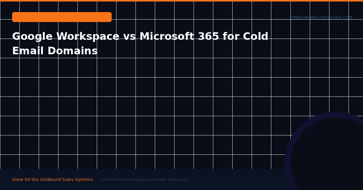 Google Workspace vs Microsoft 365 for Cold Email Sending Domains — Which Is Better