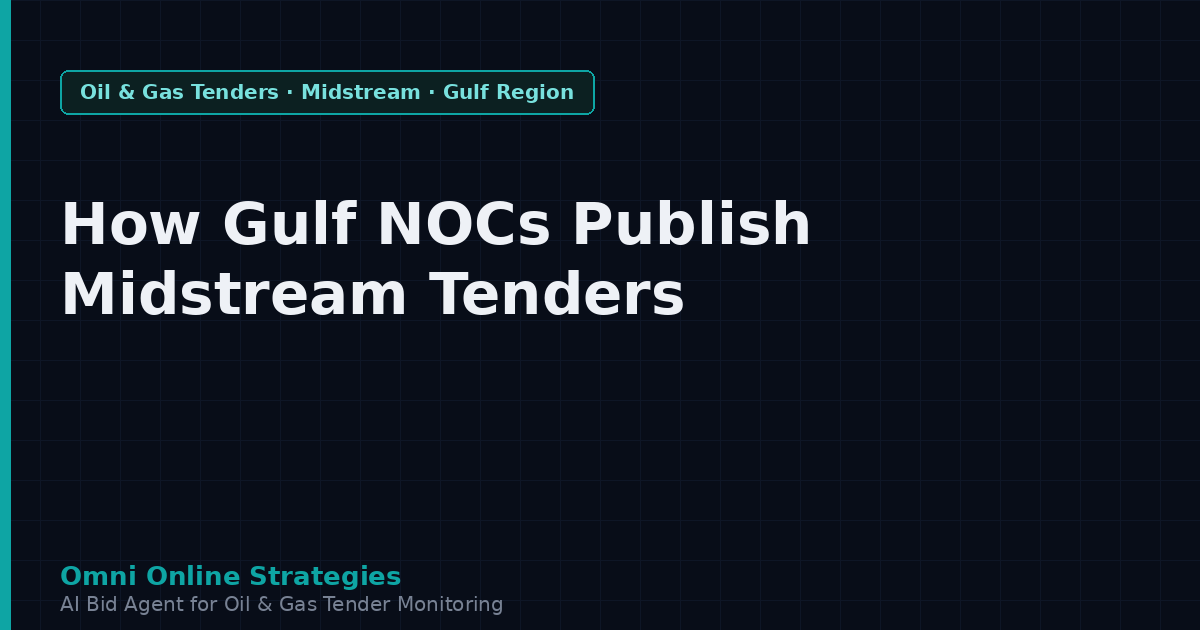 How Gulf National Oil Companies Publish Midstream and Gas Equipment Tenders