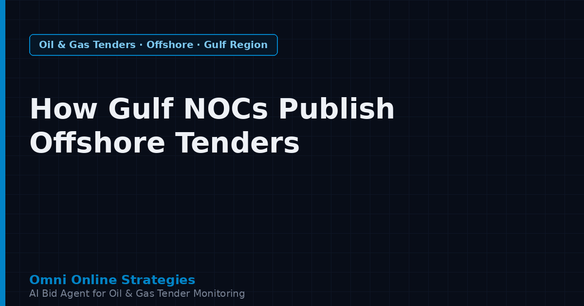 How Gulf National Oil Companies Publish Offshore Equipment Tenders