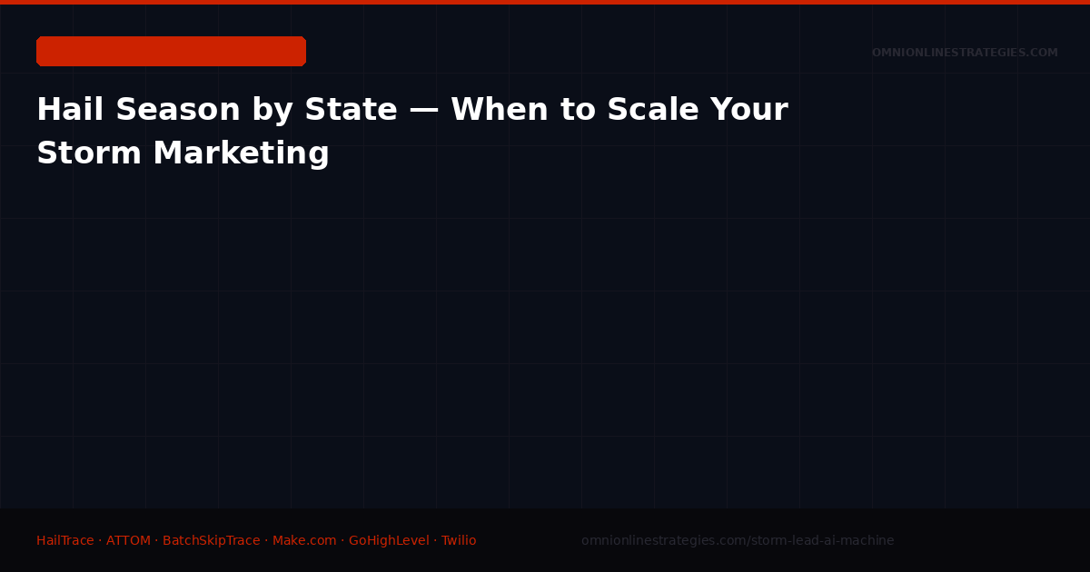 Hail Season by State — When to Scale Your Storm Marketing Budget